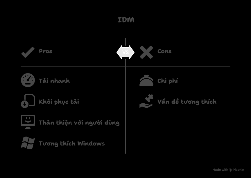 Vì sao bạn nên chọn IDM