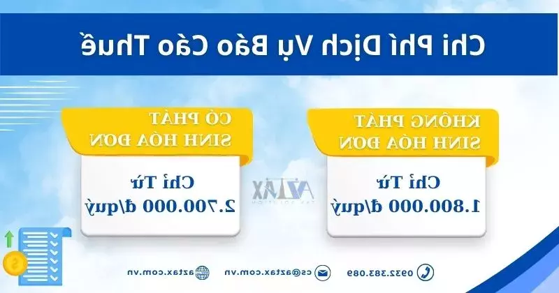 Bảng giá dịch vụ báo cáo thuế trọn gói tại Đồng Nai cho doanh nghiệp theo quý