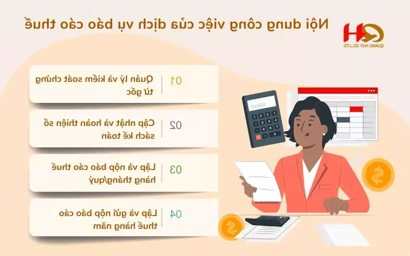Quy trình công việc dịch vụ báo cáo thuế theo tháng quý tại Đồng Nai