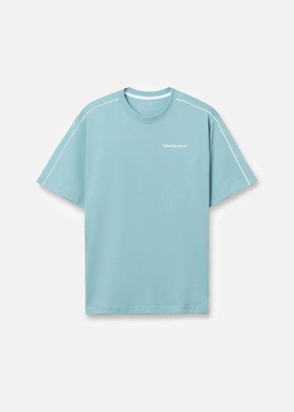 Áo Thun Cotton Line Art Co Giãn Seventy Seven 004 Xanh Ngọc Nhạt