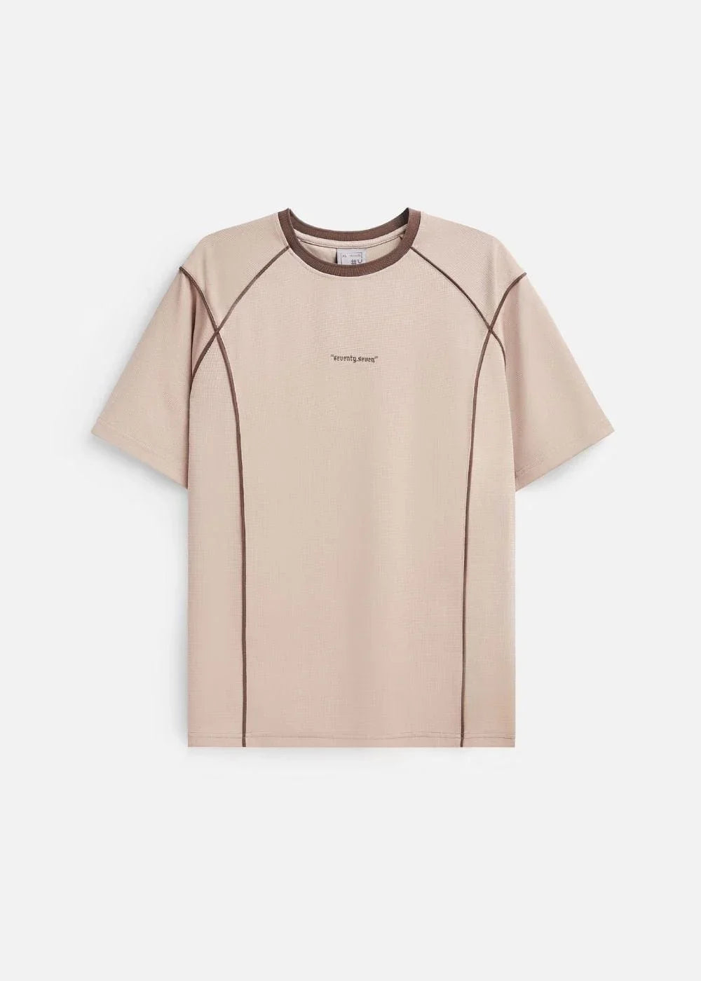 Áo Thun Waffle Line Art Co Giãn Seventy Seven 046 Be