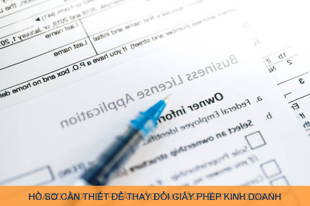 Hồ sơ cần thiết để thay đổi giấy phép kinh doanh